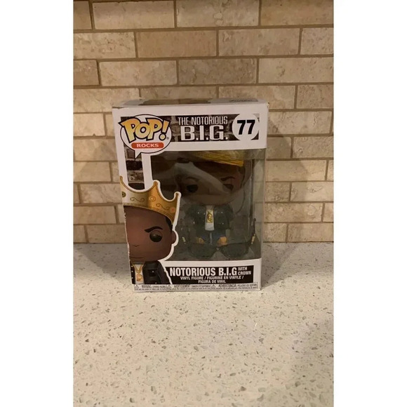 Funko Pop! Notorious BIG (With Crown) #77 Biggie Smalls! Funko Pop Rocks! BD - Picture 1 of 4